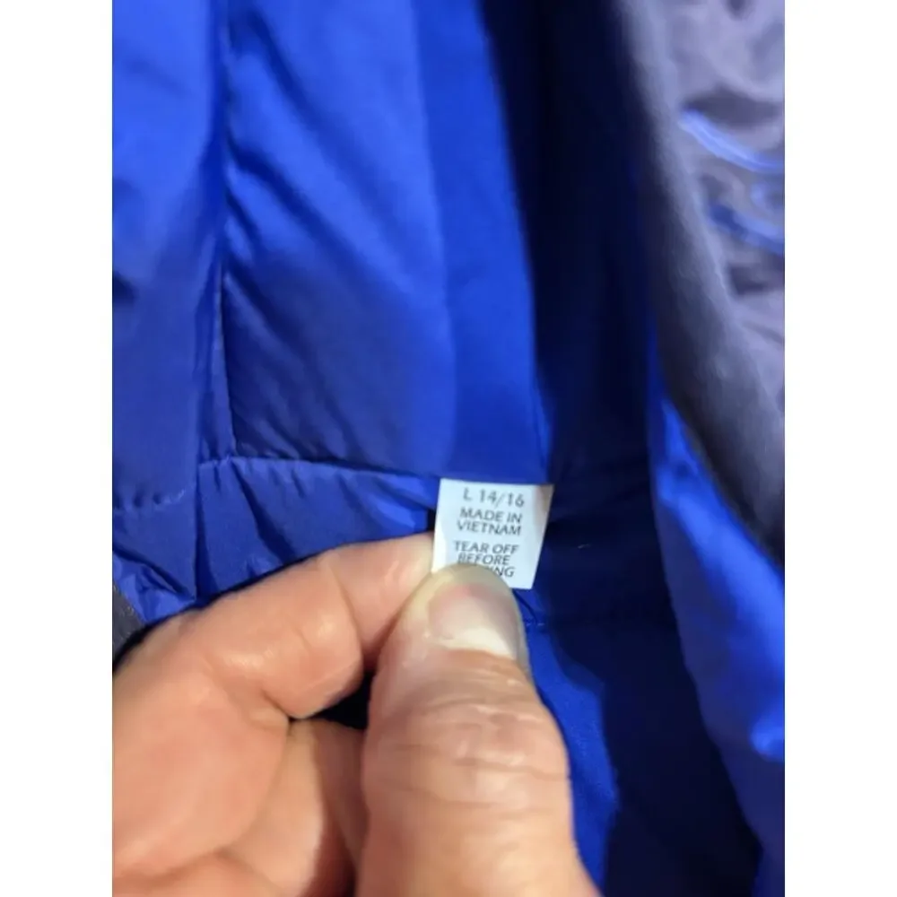 Thereabouts Boys Reversible Puffer Jacket Gaming Print Blue Size L 14/16 NWT